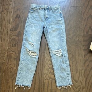 Express Distressed Light Blue Women's Jeans, Sz 0